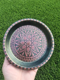 Hand-Painted Color-Shifting Gold Bronze Trinket Dish - Decorative Functional