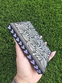 Hand-Painted Lavender Sea Mint Color Shift Pocket Journal | Mixed Media Art Sketchbook, Heavy Cardstock Cover (Copy)