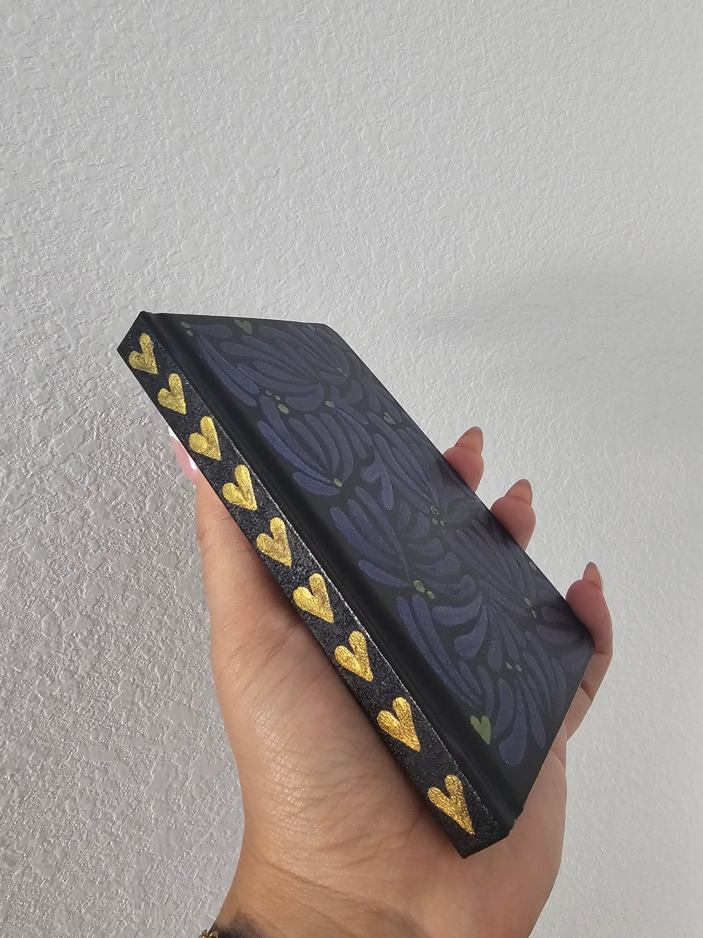 Hand-Painted Pocket Sketchbook | 150 Pages | Bronze & Teal Shimmer Vegan Leather Journal | 3.5" x 5" Blank Sketchbook | Pocket Notebook | Gift for All
