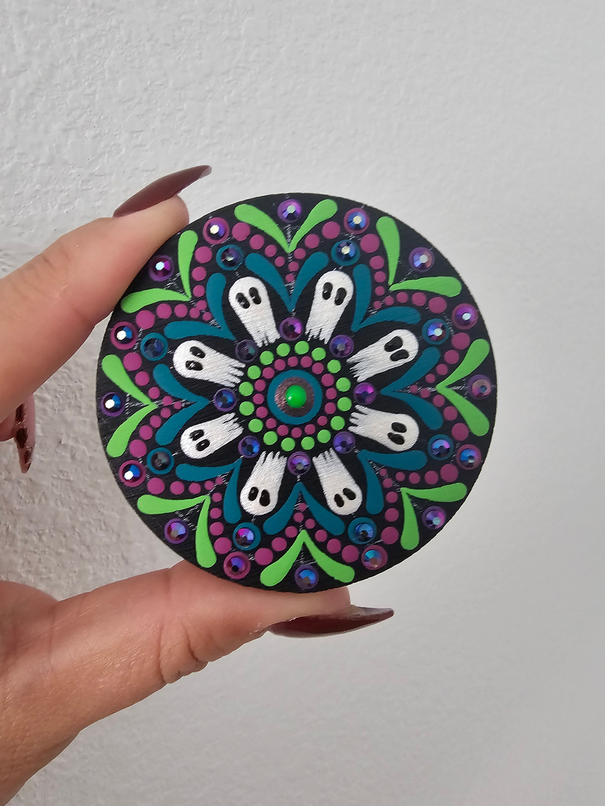 Embellished Mandala Art Refrigerator Magnet Bottle Opener