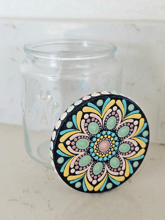 Sweet Mandala Treat Jar
Hand-Painted Dot Art Candy Keepsake