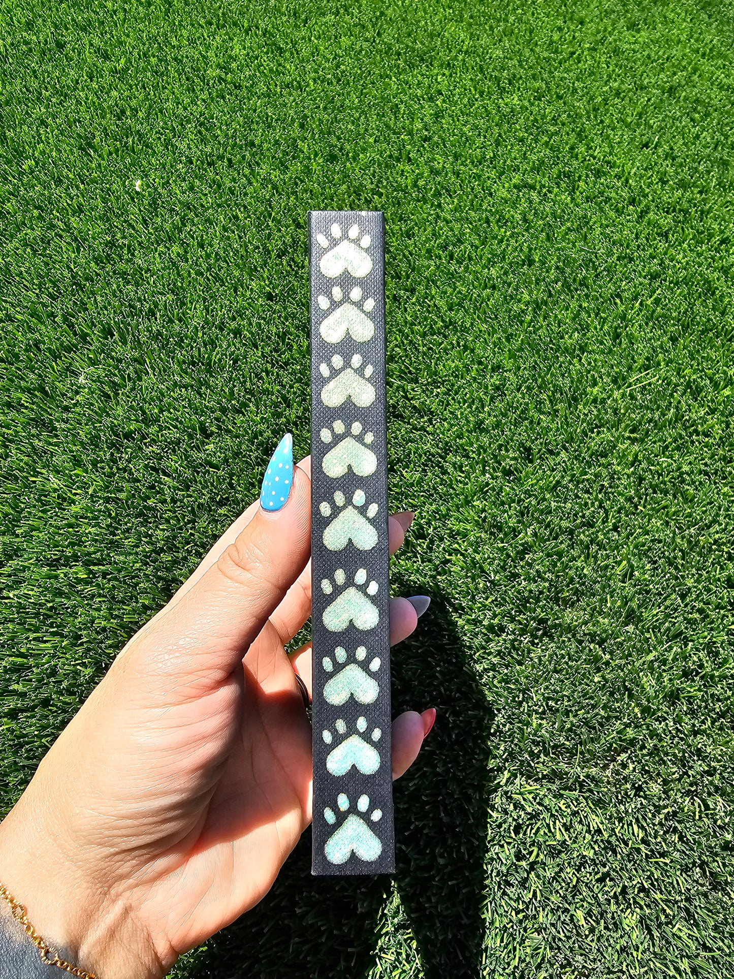 Hand-Painted Sea Mint Pocket Journal | Mixed Media Art Sketchbook, Heavy Cardstock Cover
