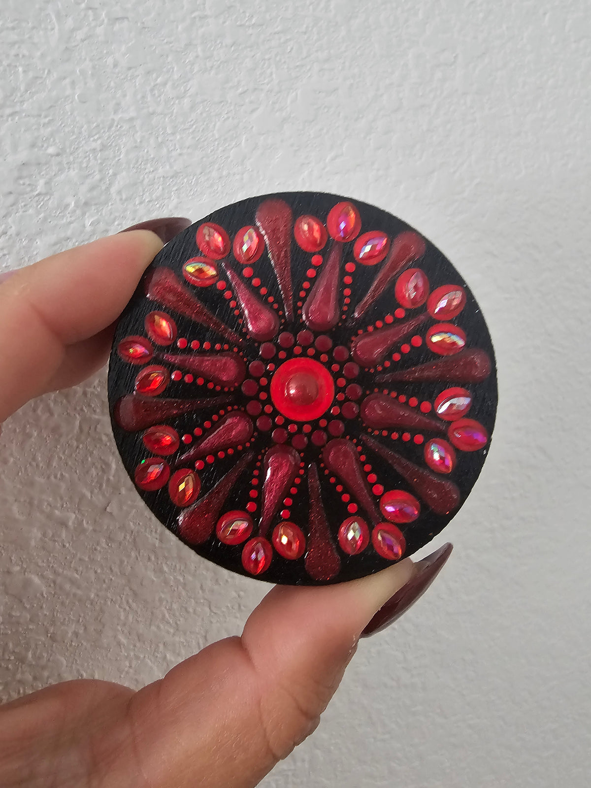 Embellished Mandala Art Refrigerator Magnet Bottle Opener
