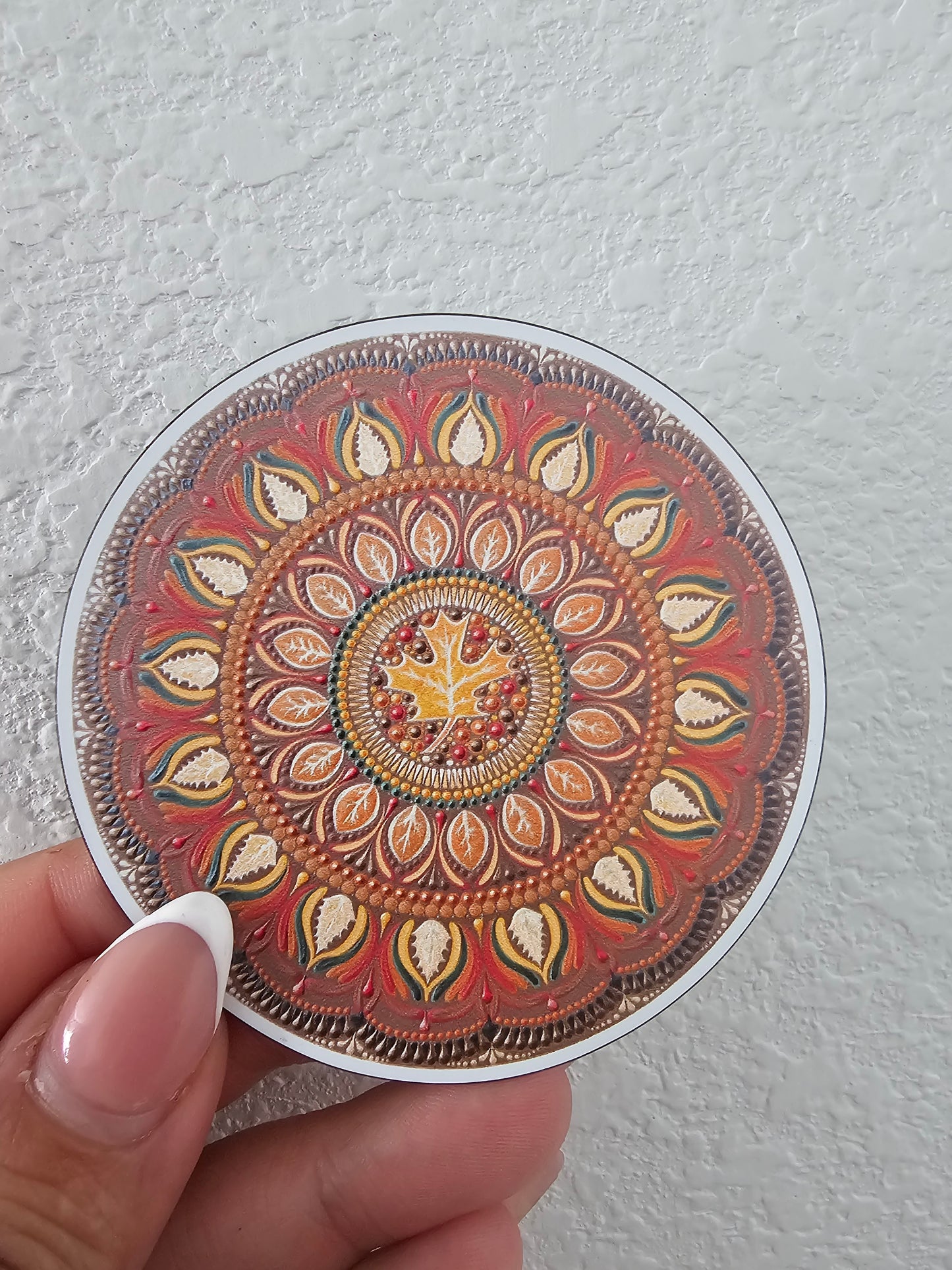 Fall Inspired Hand-Painted Art Refrigerator Magnet – Flat Decorative Autumn Magnet