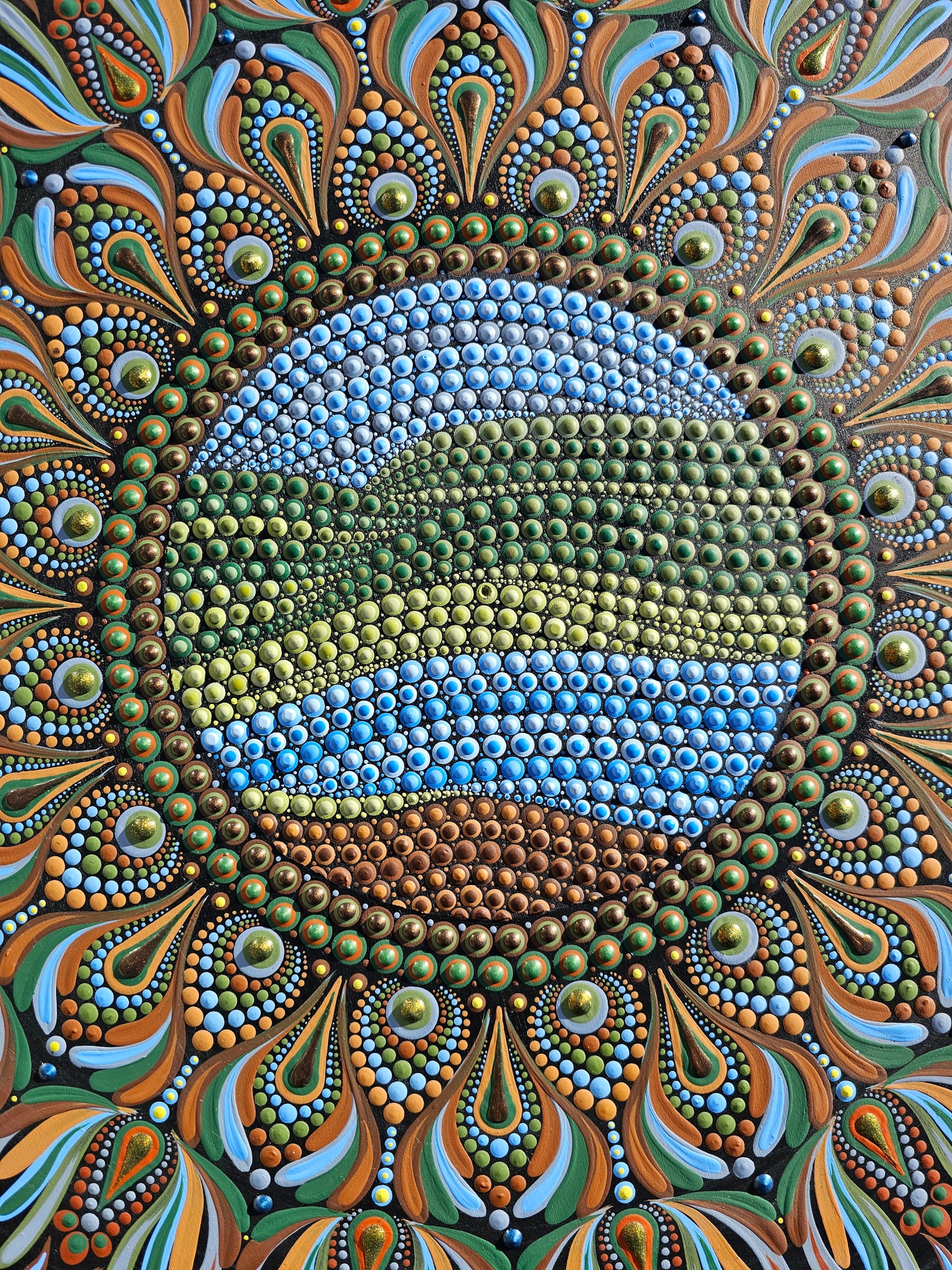 18” Landscape Dot Mandala - Portal Series