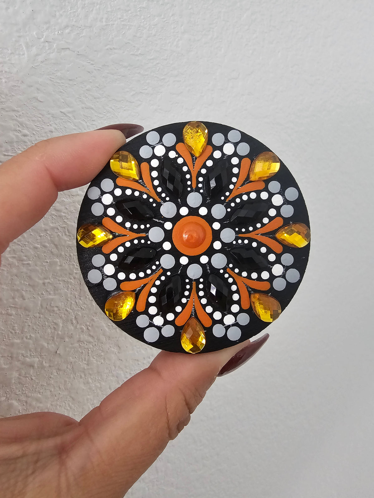 Embellished Mandala Art Refrigerator Magnet Bottle Opener