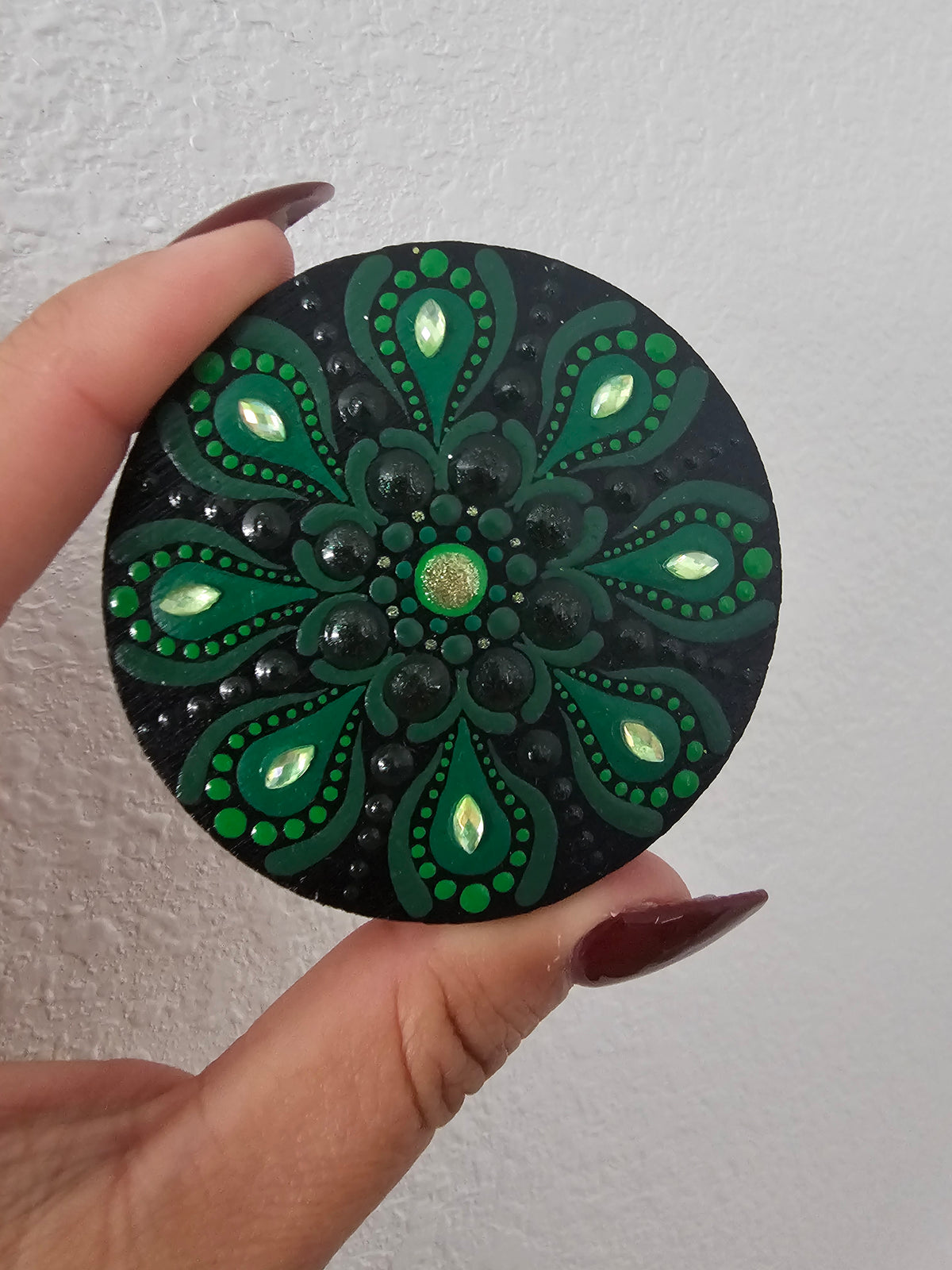 Embellished Mandala Art Refrigerator Magnet Bottle Opener