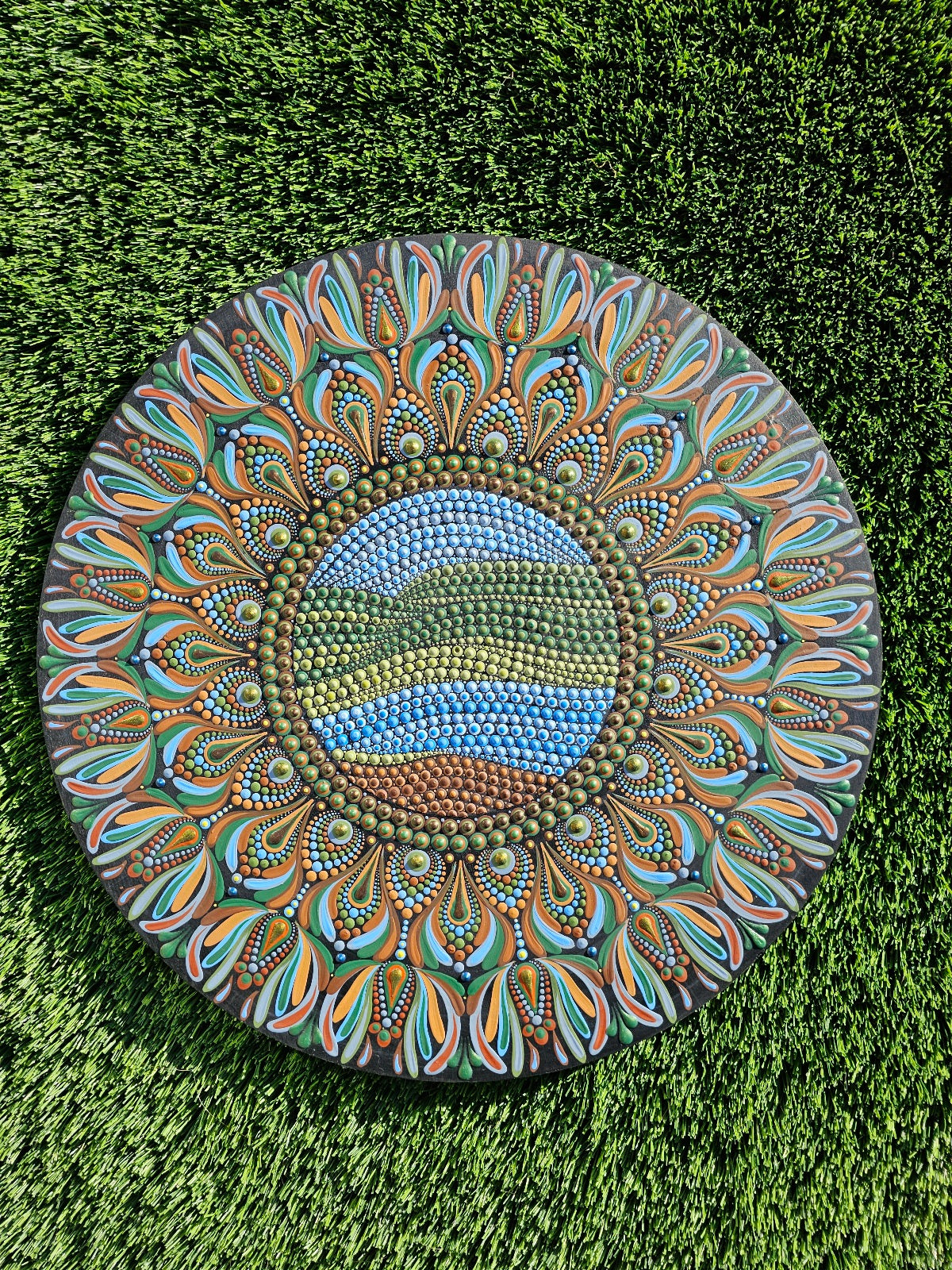 18” Landscape Dot Mandala - Portal Series