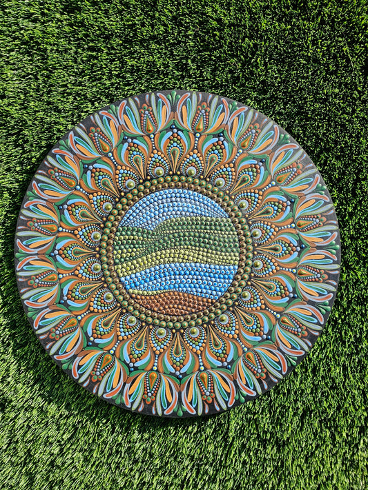 18” Landscape Dot Mandala - Portal Series