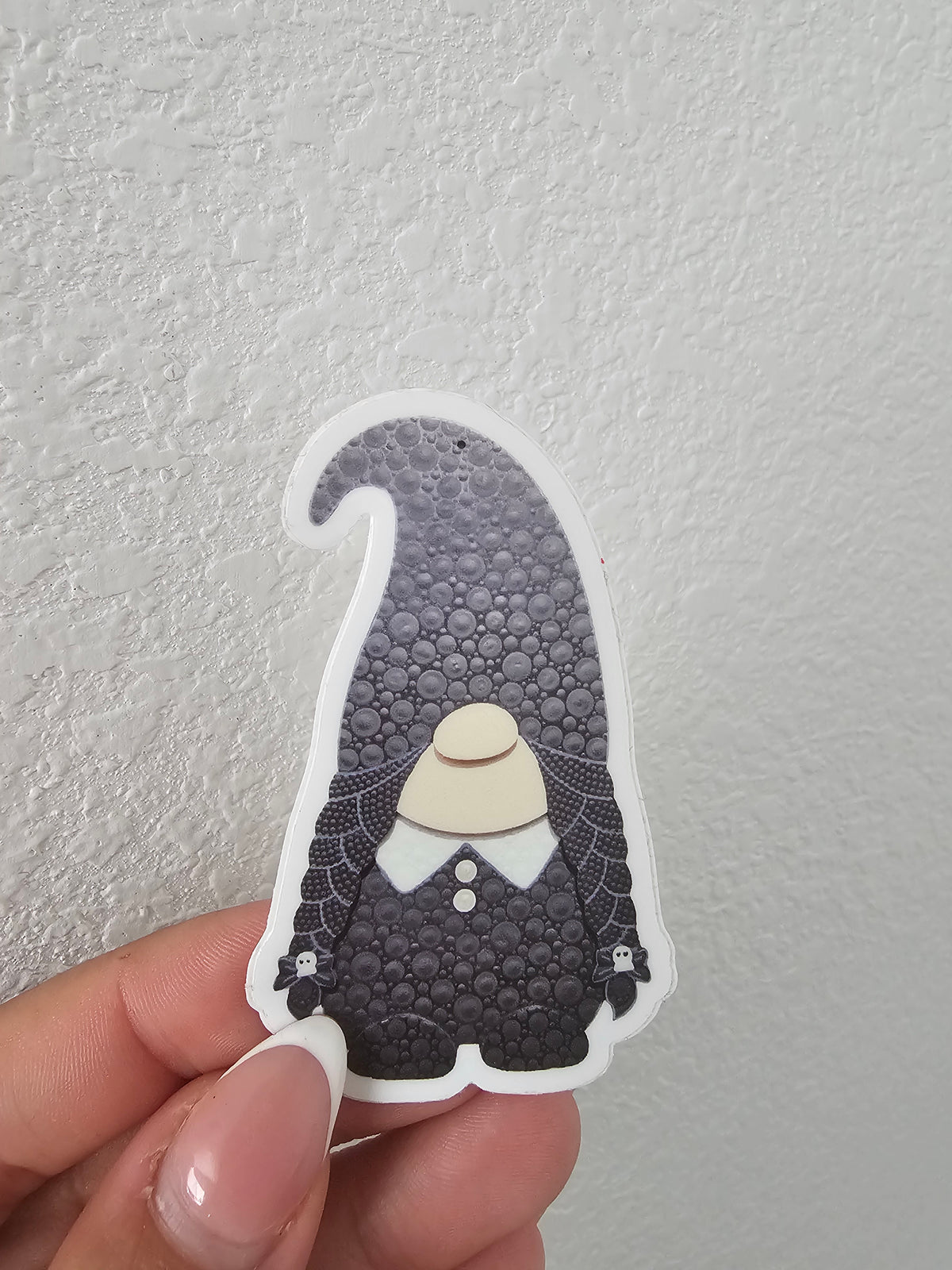 Cluster Dot Gnome Wednesday Sticker – Original Hand-Painted Halloween Art Sticker