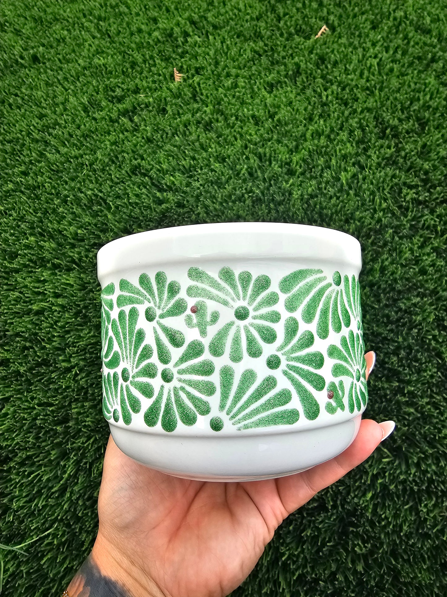 Hand Painted Cactus Mug 3D Textured Glitter Paint  White Coffee Mug with Hidden Cacti🌵