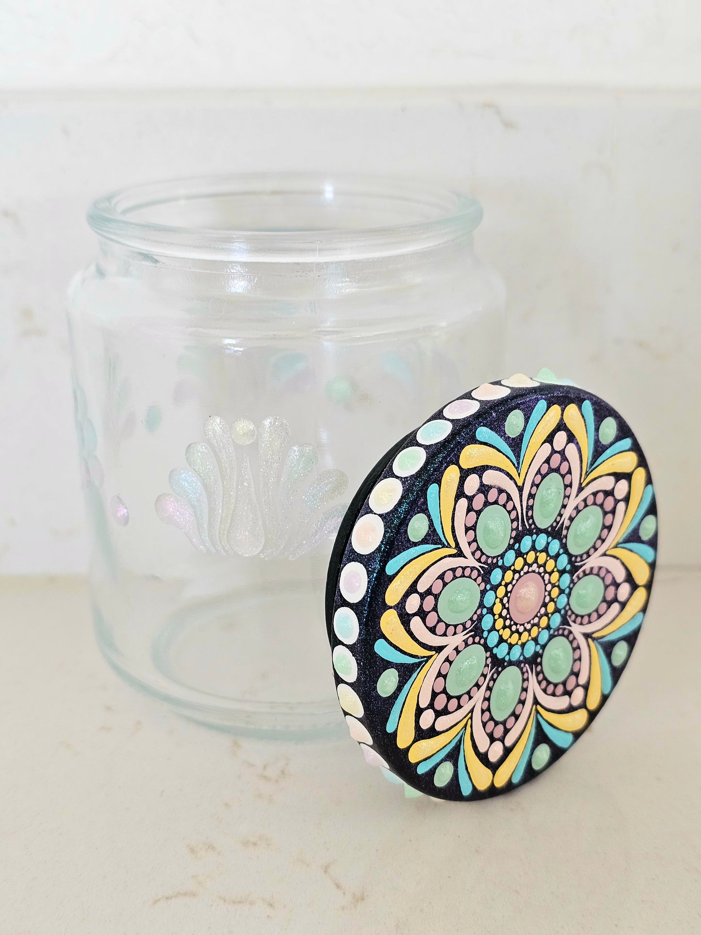 Sweet Mandala Treat Jar
Hand-Painted Dot Art Candy Keepsake