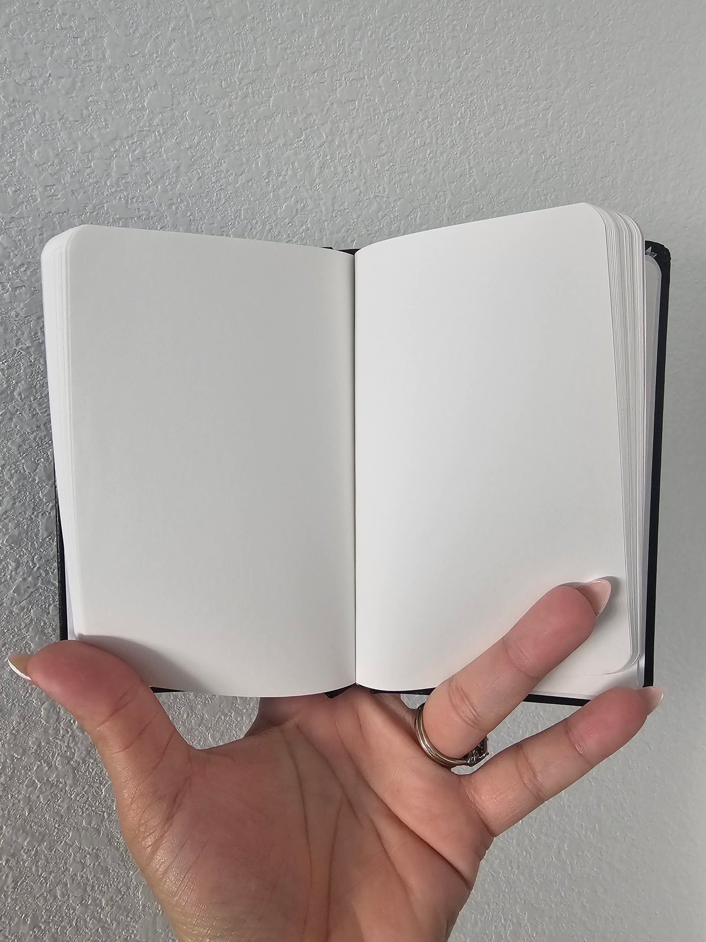 Hand-Painted Pocket Sketchbook | 150 Pages | Bronze & Teal Shimmer Vegan Leather Journal | 3.5" x 5" Blank Sketchbook | Pocket Notebook | Gift for All