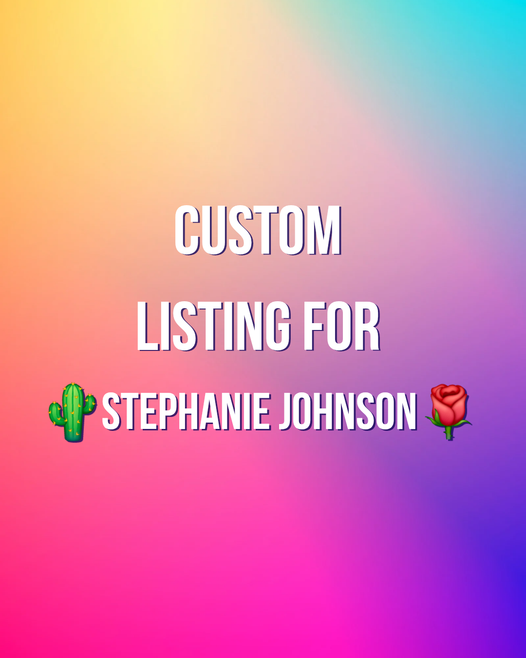 🌵CUSTOM LISTING🌹Stephanie Johnson Cactus Rose Black Mug